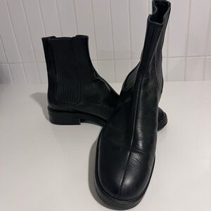 Jil Sander Black Leather Ankle Boot - great condition